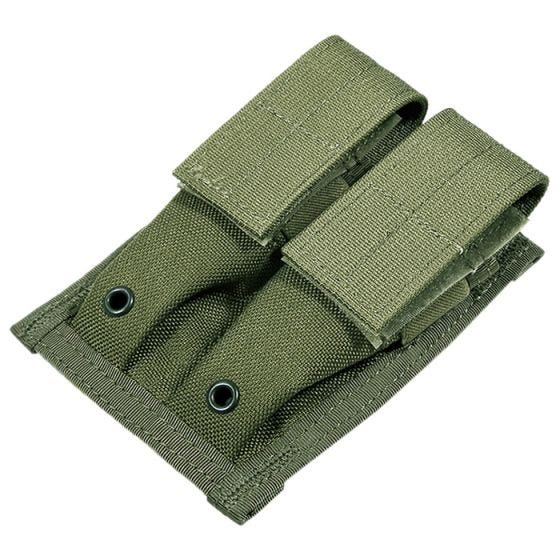 Portacargador doble de cartuchos de 9 mm Flyye con sistema MOLLE en Ranger Green