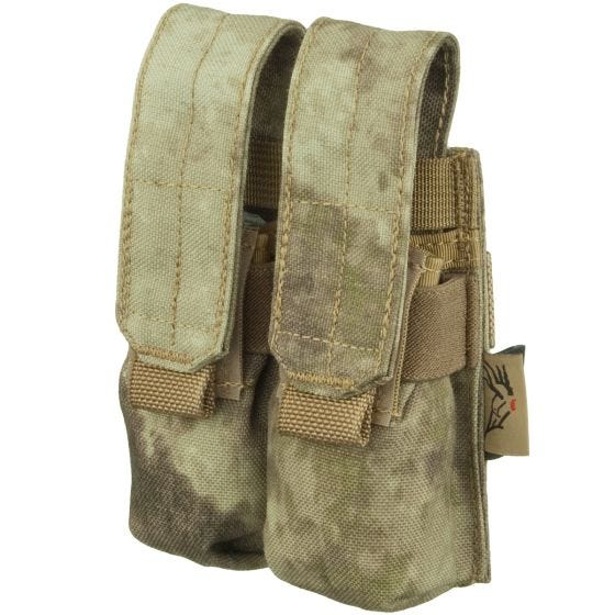 Portacargador doble de cartuchos de 9 mm Flyye Ver. FE con sistema MOLLE en A-TACS AU