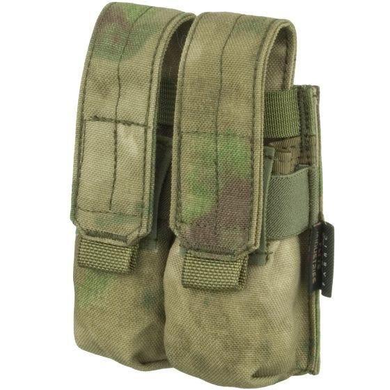 Portacargador doble de cartuchos de 9 mm Flyye Ver. FE con sistema MOLLE en A-TACS FG