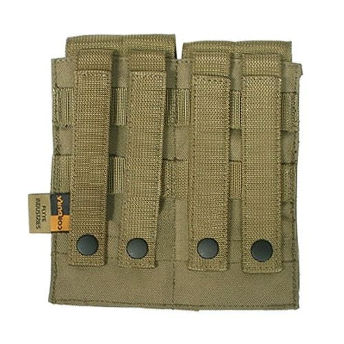 Portacargador doble Flyye M4/M16 con sistema MOLLE en caqui