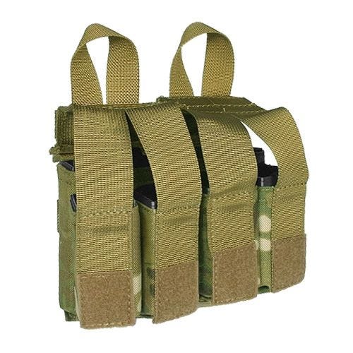 Funda para 2 cargadores de M4/M16 y 4 de pistola Flyye con sistema MOLLE en MultiCam