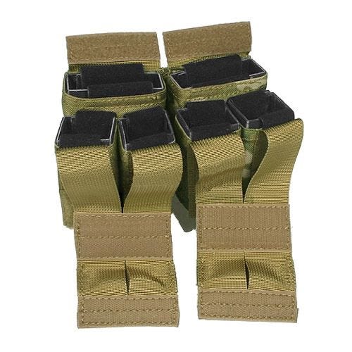 Funda para 2 cargadores de M4/M16 y 4 de pistola Flyye con sistema MOLLE en MultiCam