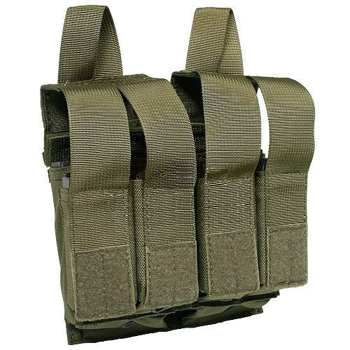 Funda para 2 cargadores de M4/M16 y 4 de pistola Flyye con sistema MOLLE en Ranger Green
