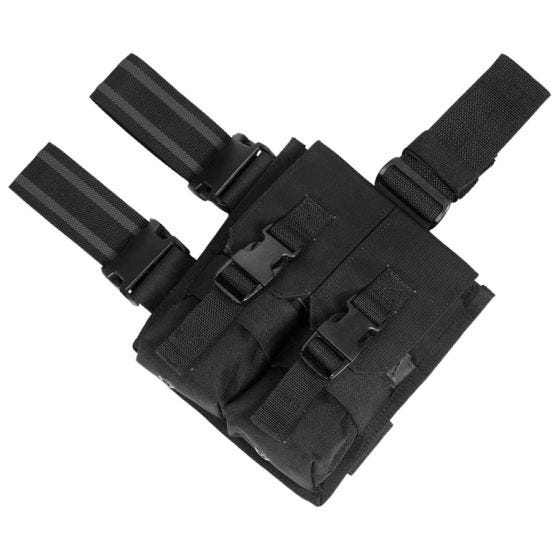 Portacargador doble para la pierna Flyye M4/M16 con sistema MOLLE en negro