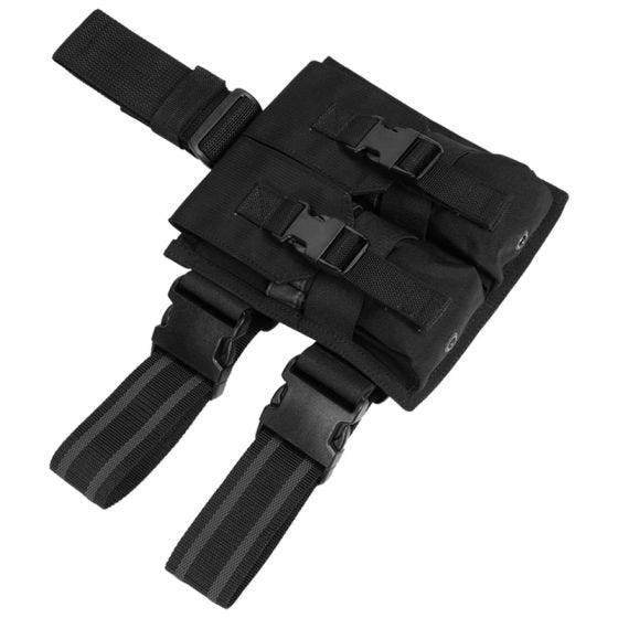 Portacargador doble para la pierna Flyye M4/M16 con sistema MOLLE en negro