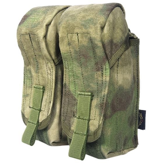 Portacargador doble para la pierna Flyye AK con sistema MOLLE en A-TACS FG