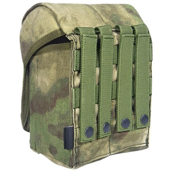 Portacargador doble para la pierna Flyye AK con sistema MOLLE en A-TACS FG