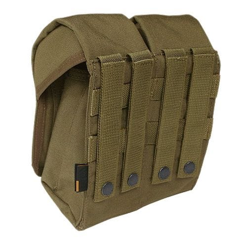 Portacargador doble para la pierna Flyye AK con sistema MOLLE en Coyote Brown