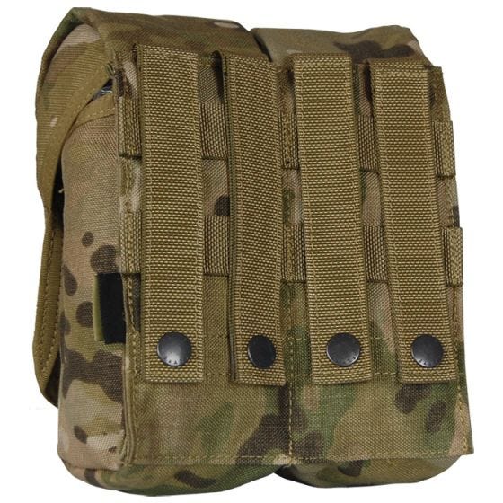 Portacargador doble para la pierna Flyye AK con sistema MOLLE en MultiCam