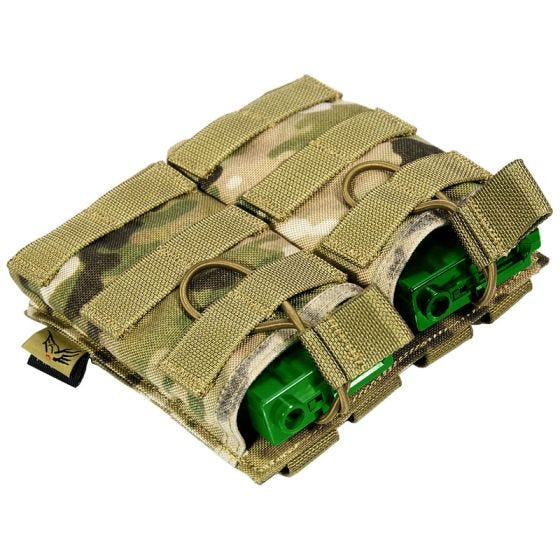 Portacargador universal doble Flyye EV con sistema MOLLE en MultiCam