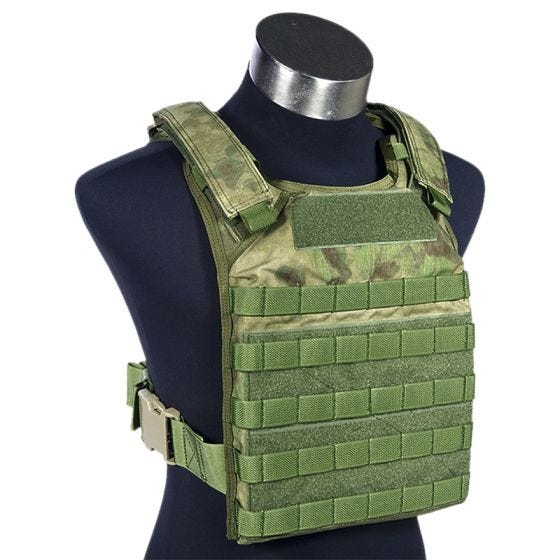 Chaleco portaplacas Flyye Fast Attack GEN 1 con sistema MOLLE en A-TACS FG