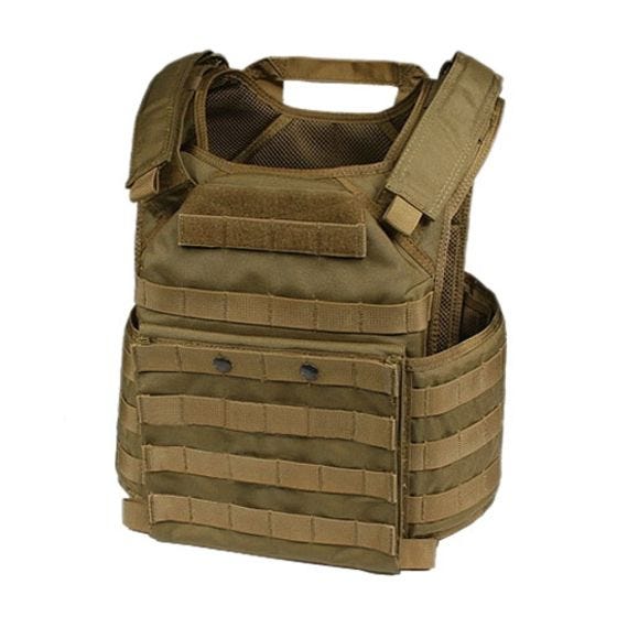 Chaleco portaplacas Flyye FAPC GEN 2 con portaplacas portátil adicional en Coyote Brown