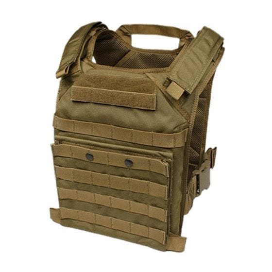 Chaleco portaplacas Flyye FAPC GEN 2 con portaplacas portátil adicional en Coyote Brown