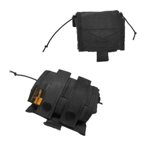 Portacargador con solapa Flyye con sistema MOLLE en negro