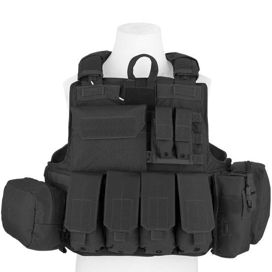 Flyye Chaleco con múltiples bolsillos Force Recon ver. Mar en negro