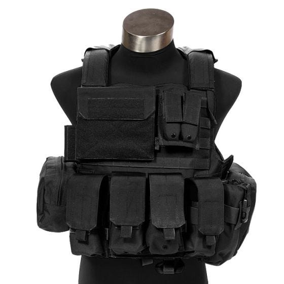Flyye Chaleco con múltiples bolsillos Force Recon ver. Land en negro