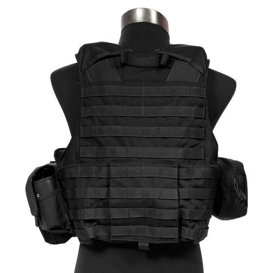 Flyye Chaleco con múltiples bolsillos Force Recon ver. Land en negro