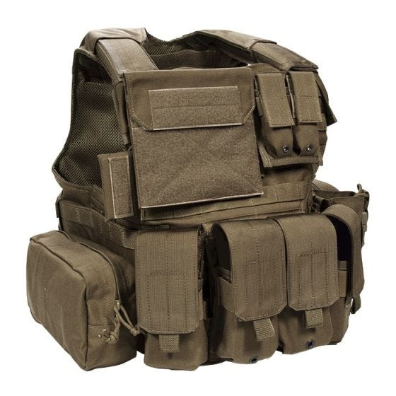 Flyye Chaleco con múltiples bolsillos Force Recon ver. Land en Coyote Brown