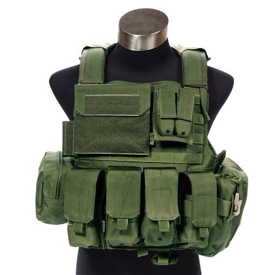 Flyye Chaleco con múltiples bolsillos Force Recon ver. Land en Olive Drab