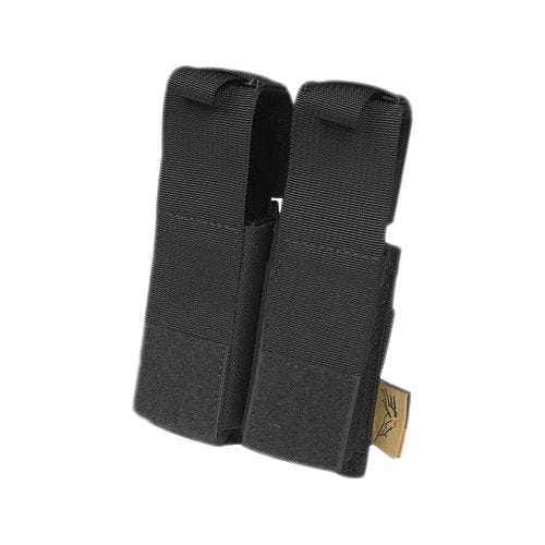 Portacargador doble de cartuchos Flyye .45 Pistol con sistema MOLLE en negro