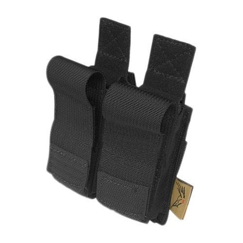Portacargador doble de cartuchos Flyye .45 Pistol con sistema MOLLE en negro