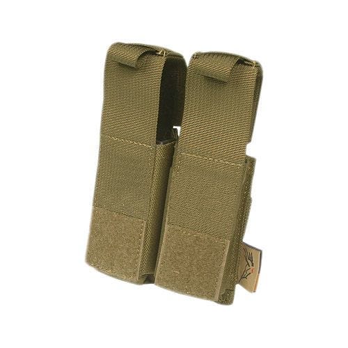 Portacargador doble de cartuchos Flyye .45 Pistol con sistema MOLLE en Coyote Brown