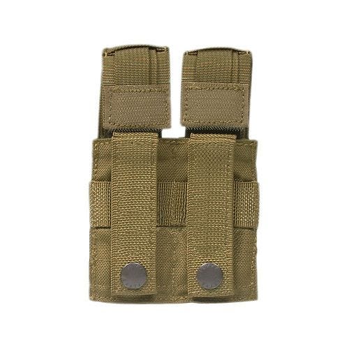 Portacargador doble de cartuchos Flyye .45 Pistol con sistema MOLLE en Coyote Brown