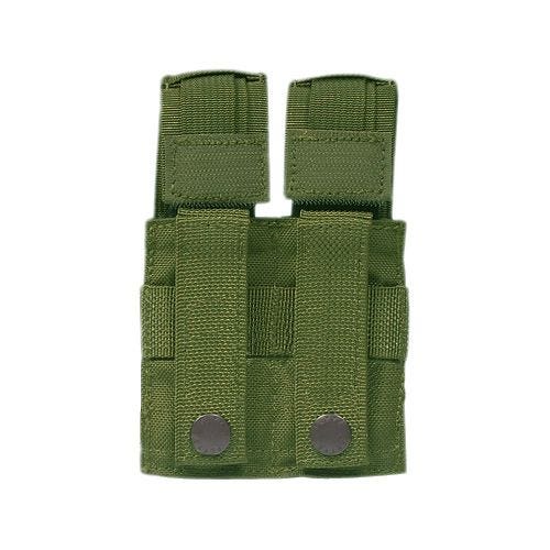 Portacargador doble de cartuchos Flyye .45 Pistol con sistema MOLLE en Olive Drab