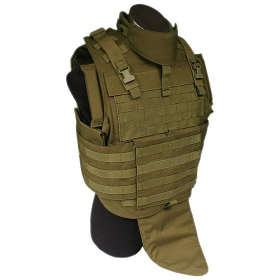 Chaleco Flyye MTV con sistema MOLLE en Coyote Brown