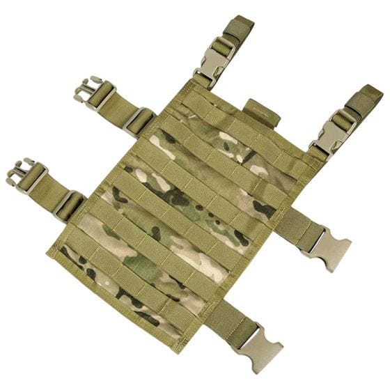 Panel rectangular para la pierna con sistema MOLLE Flyye en MultiCam