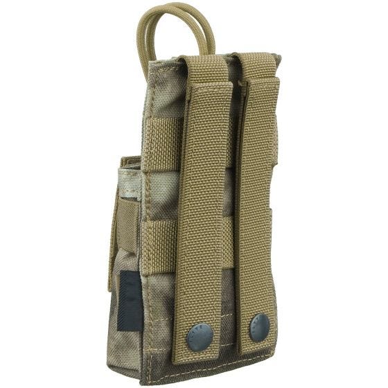 Funda pequeña para radio Flyye con sistema MOLLE en A-TACS AU