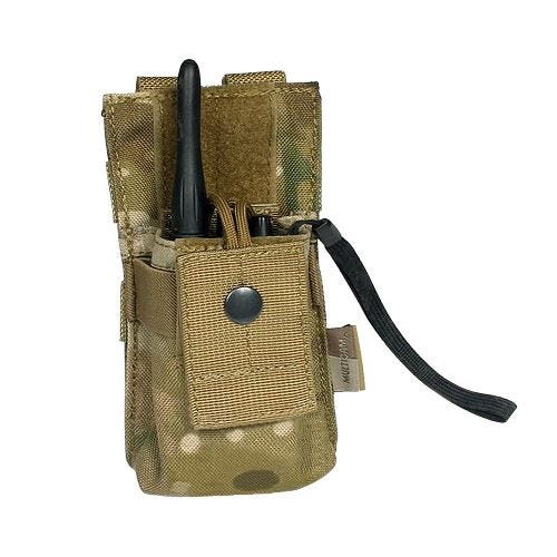 Funda pequeña para radio Flyye con sistema MOLLE en MultiCam