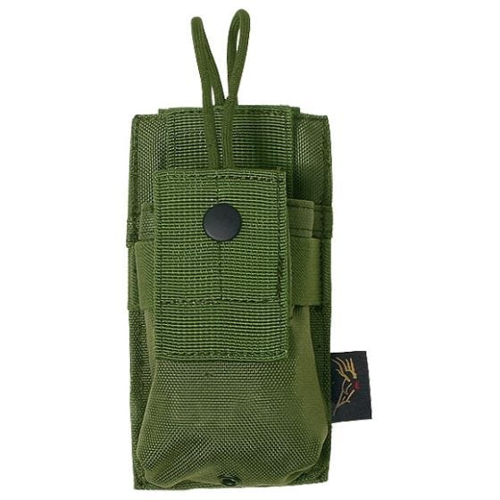 Funda pequeña para radio Flyye con sistema MOLLE en Olive Drab