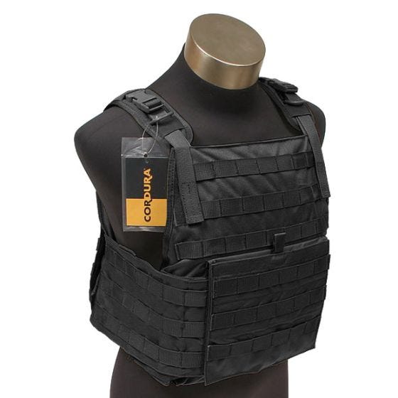 Chaleco portaplacas Flyye con sistema MOLLE en negro