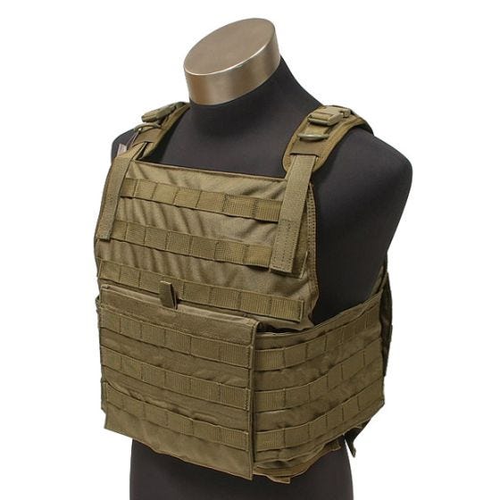 Chaleco portaplacas Flyye con sistema MOLLE en Coyote Brown