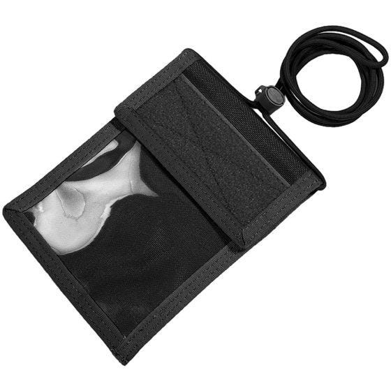 Funda de tarjeta de identificación para colgar al cuello Flyye en negro