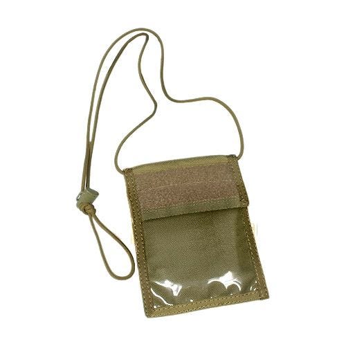 Funda de tarjeta de identificación para colgar al cuello Flyye en caqui