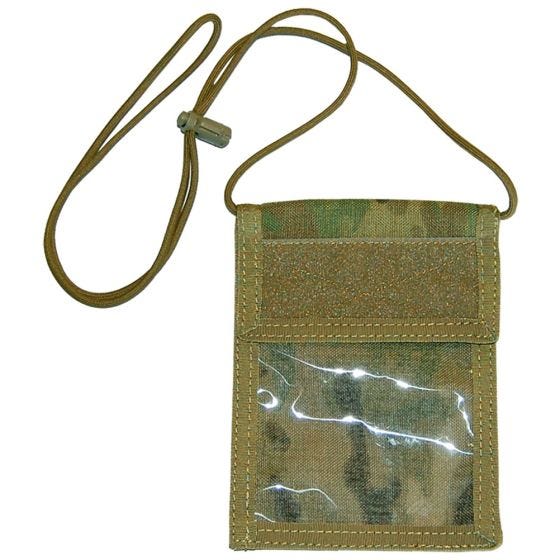 Funda de tarjeta de identificación para colgar al cuello Flyye en MultiCam