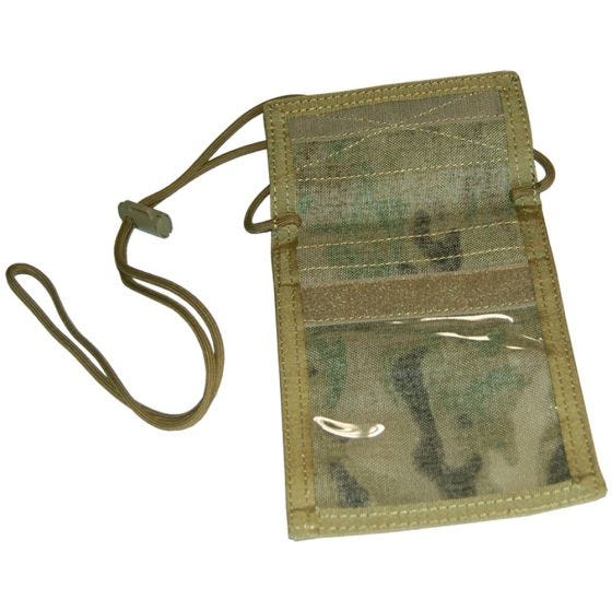 Funda de tarjeta de identificación para colgar al cuello Flyye en MultiCam
