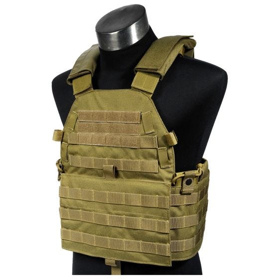 Chaleco Flyye LT6094 con sistema MOLLE en caqui