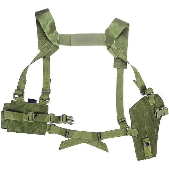 Funda de pistola para hombro Flyye con panel MOLLE en Olive Drab