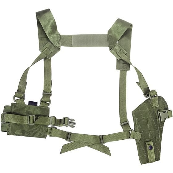 Funda de pistola para hombro Flyye con panel MOLLE en Ranger Green