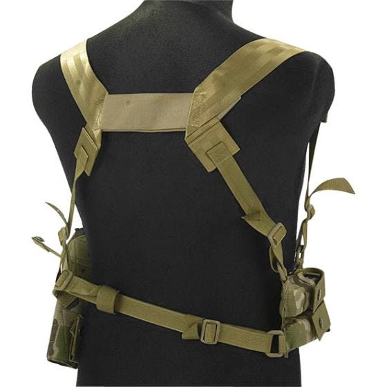 Funda de pistola para hombro Flyye con panel MOLLE en MultiCam