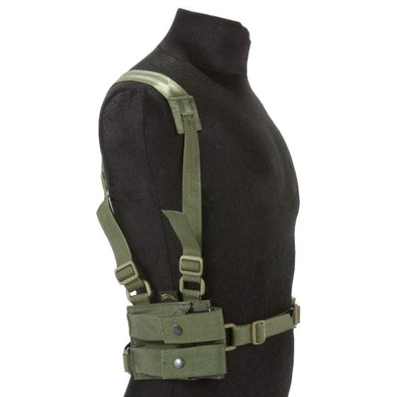 Funda de pistola para hombro Flyye con panel MOLLE en Ranger Green