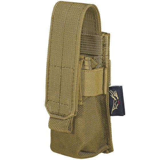 Portacargador individual de cartuchos de 9 mm Flyye Ver. FE con sistema MOLLE en Coyote Brown
