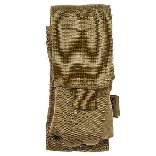 Portacargador individual Flyye M4/M16 con sistema MOLLE en Coyote Brown