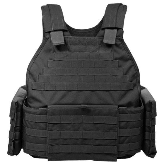 Chaleco protector Flyye SPC con sistema MOLLE en negro