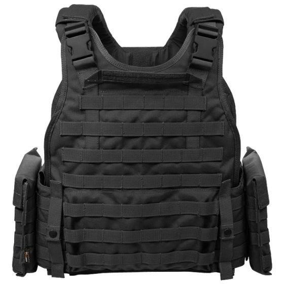 Chaleco protector Flyye SPC con sistema MOLLE en negro
