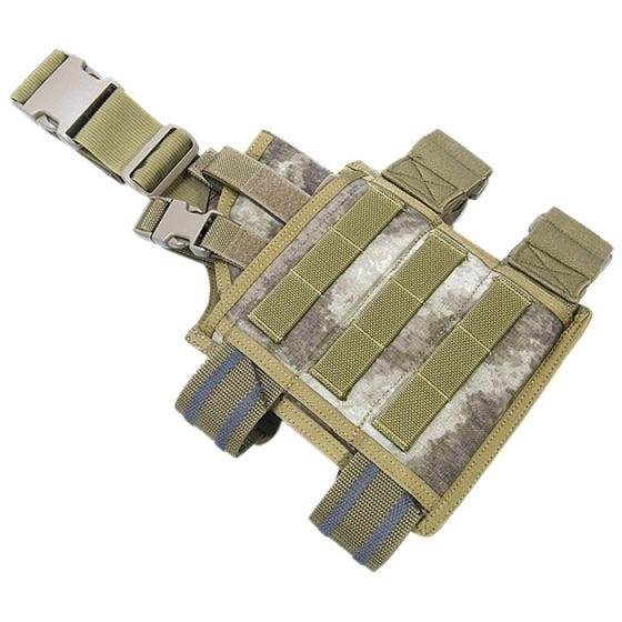 Funda de pistola para pierna Flyye SpecOps Seals con sistema MOLLE en A-TACS AU