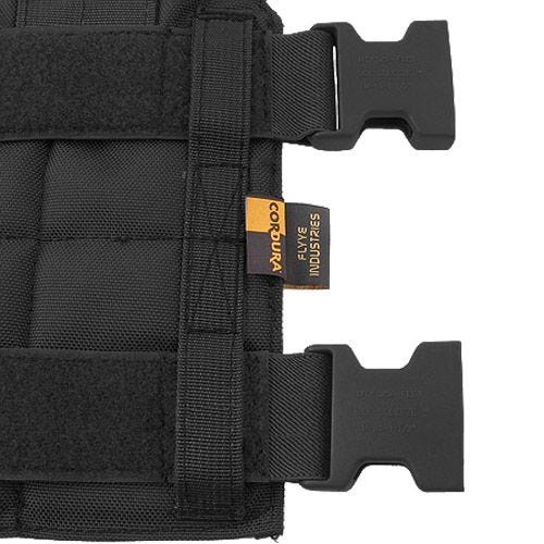 Panel para pierna Flyye con sistema MOLLE en negro
